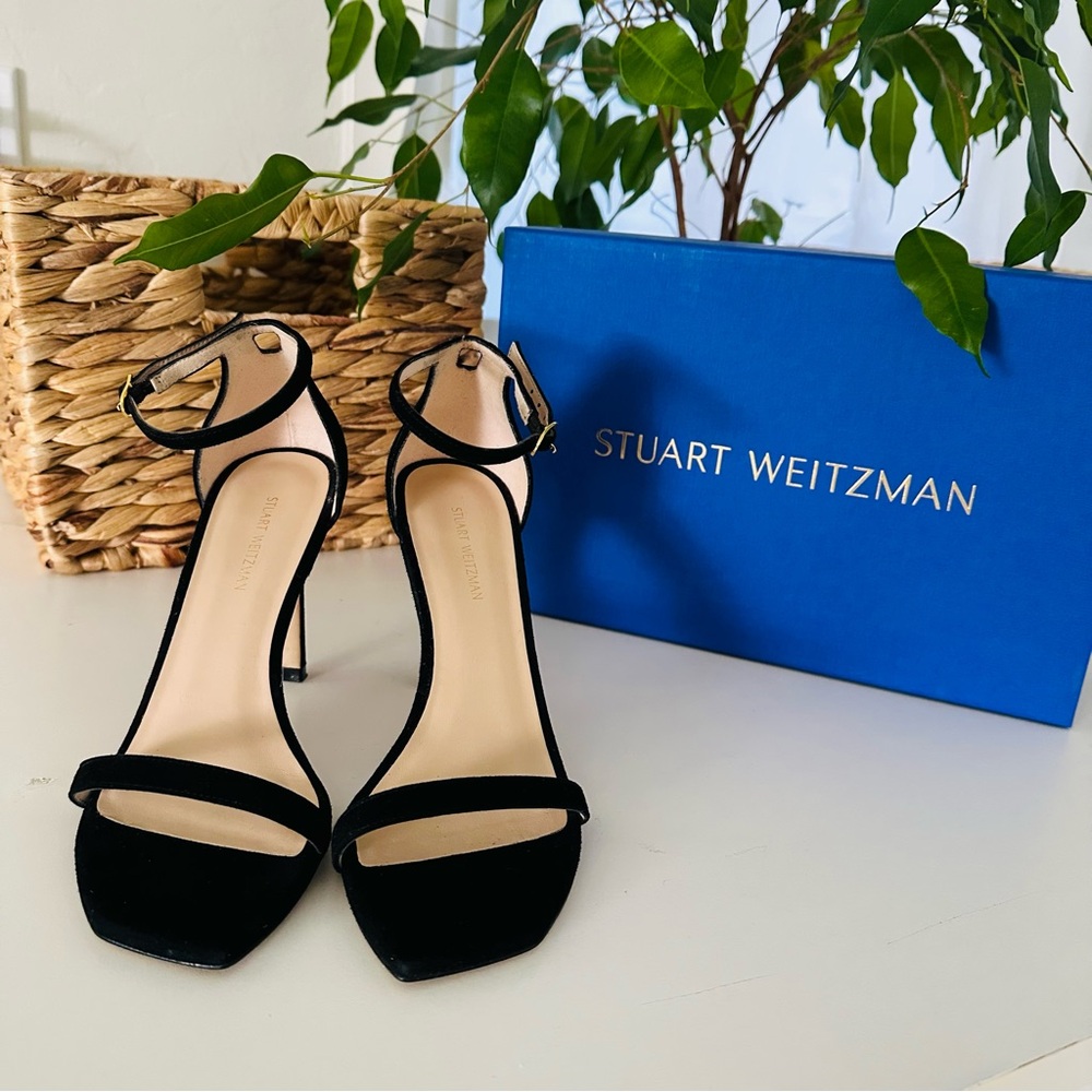 Stuart Weitzman Black Suede Heels - Picture 2 of 2